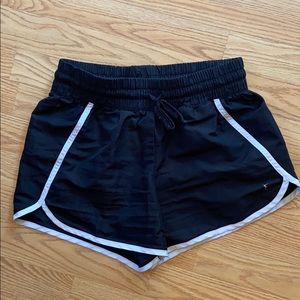 black athletic shorts